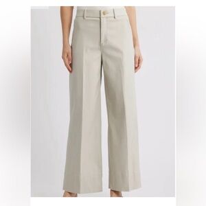 NWT Spanx supersmooth Stretch Twill Cropped Wide Leg Pants XS Petite